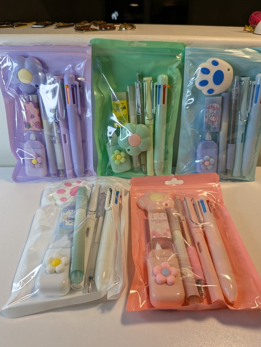 Aesthetic Back to School Stationery Set - Cute Monochromatic Supplies Pack